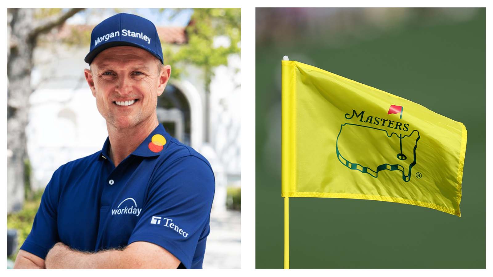 Justin Rose and Masters flag
