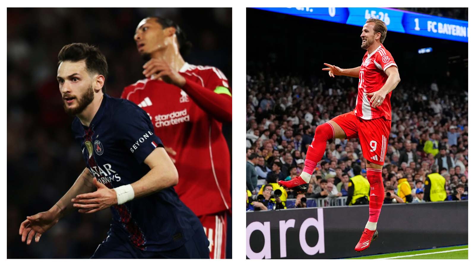 Khvicha Kvaratskhelia and Harry Kane