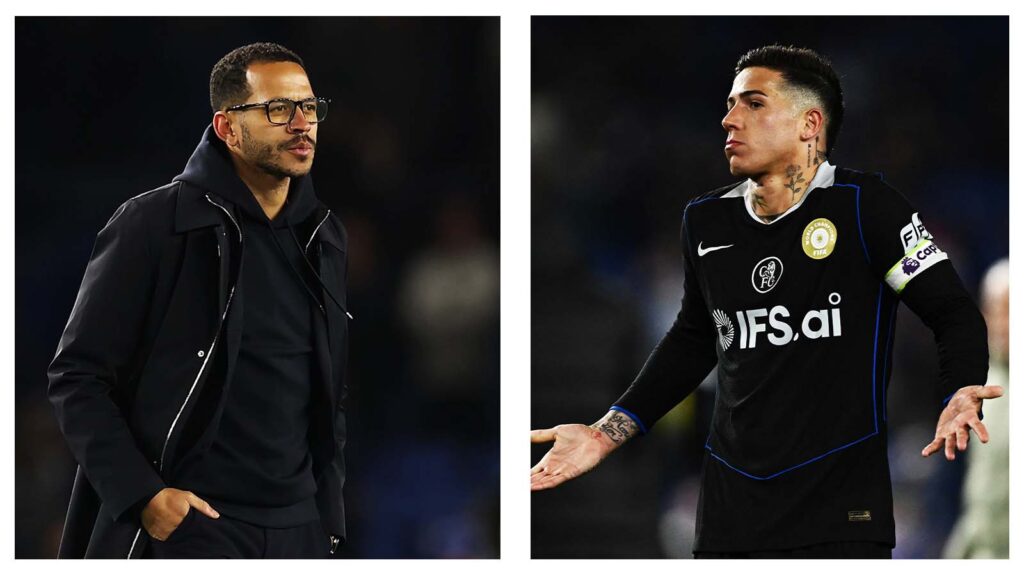 Liam Rosenior and Enzo Fernandez v Brighton
