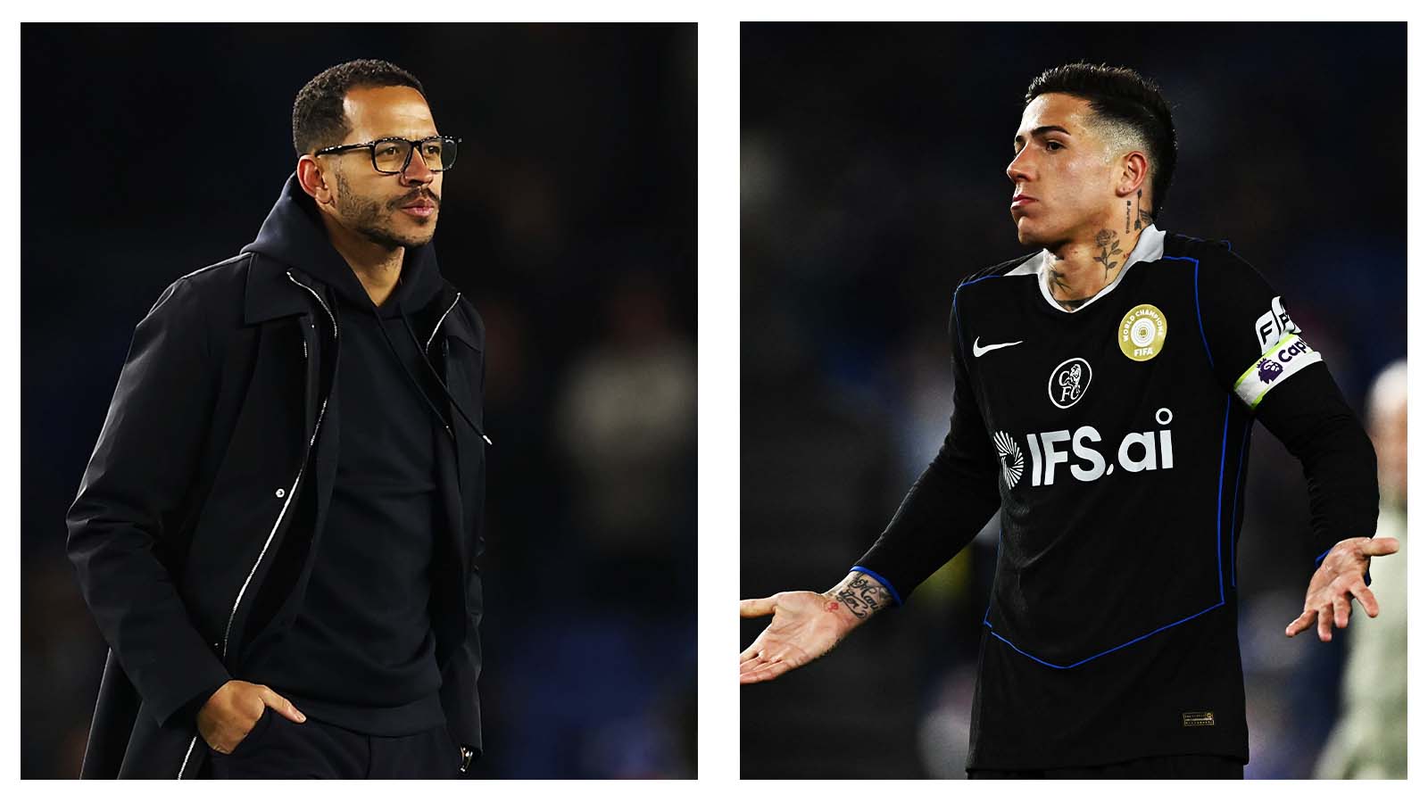 Liam Rosenior and Enzo Fernandez v Brighton