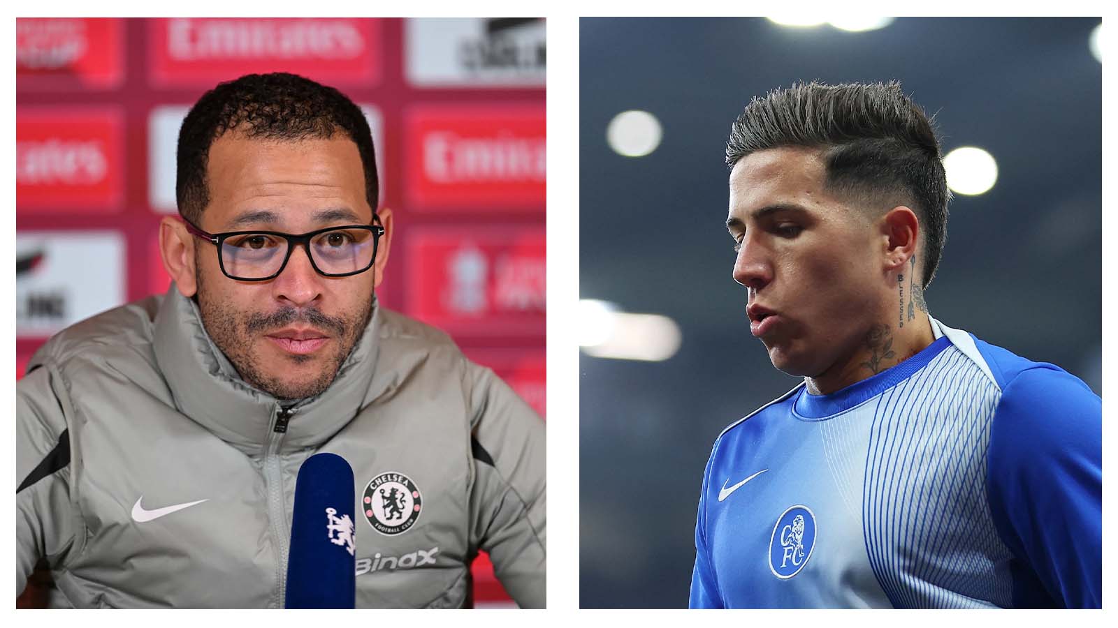 Liam Rosenior and Enzo Fernandez