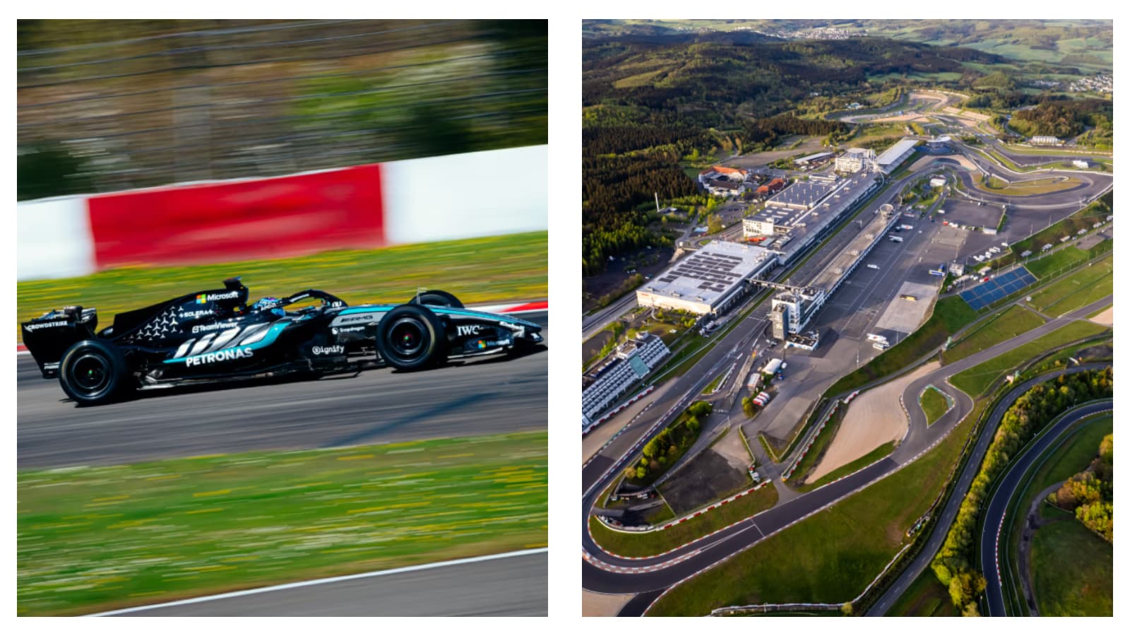 Mercedes F1 car & Nurburgring circuit
