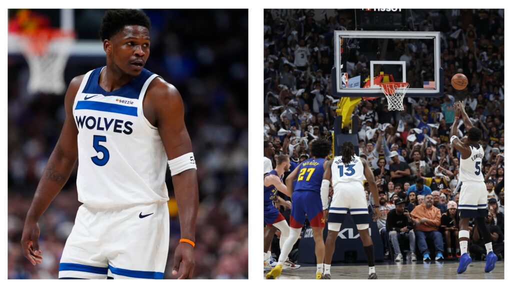 NBA playoffs news: Anthony Edwards leads Minnesota Timberwolves to 19-point comeback win vs Denver Nuggets in Game 2 to even series