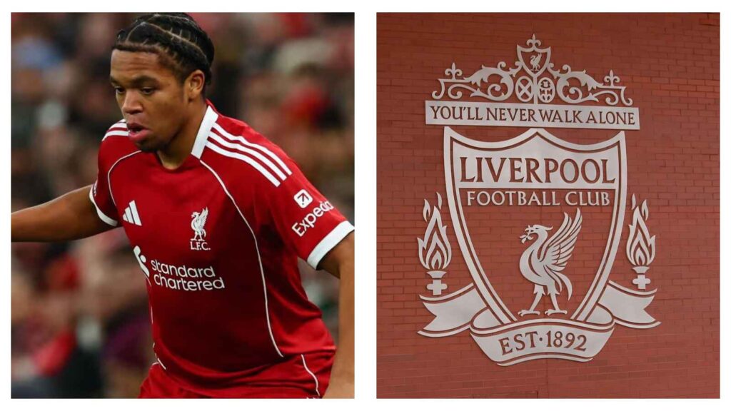 Rio Ngumoha playing for Liverpool