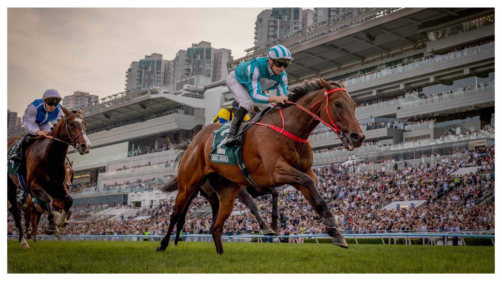 Romantic Warrior beat Masquerade Ball into second, with Sosie in third at Sha Tin