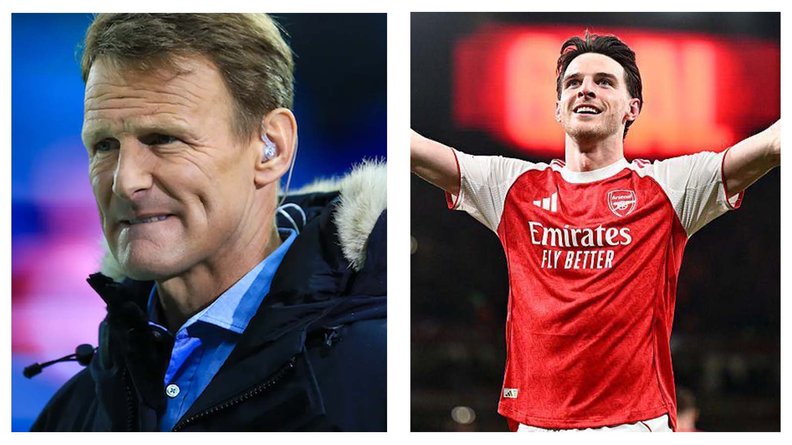 Teddy Sheringham and Declan Rice