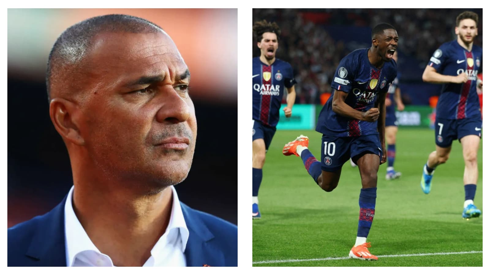 Former Chelsea star Ruud Gullit & PSG's Ousmane Dembele