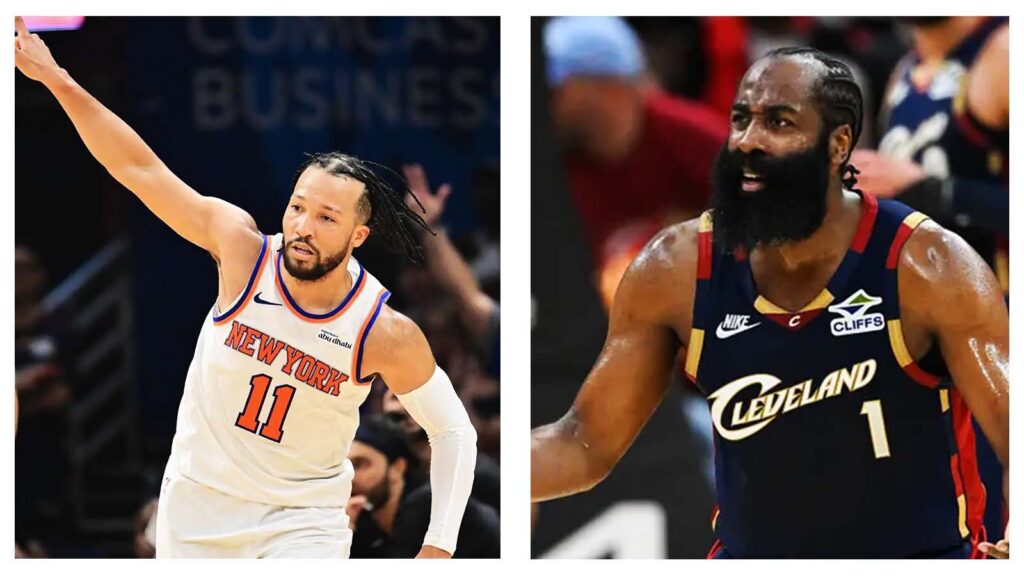 Jalen Brunson and James Harden in Game 4 ECF