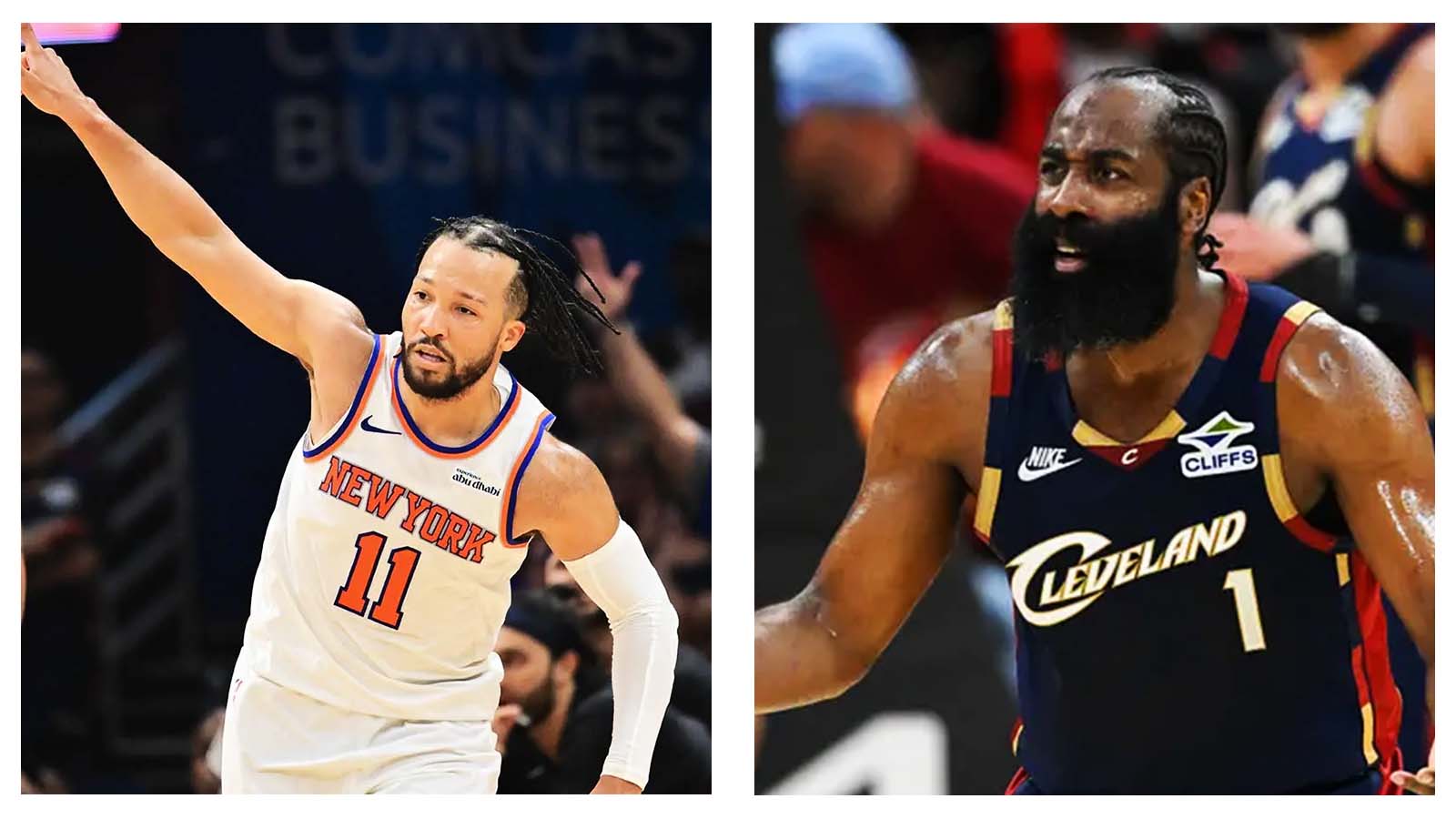 Jalen Brunson and James Harden in Game 4 ECF
