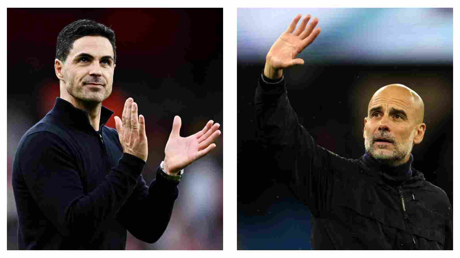 Mikel Arteta and Pep Guardiola