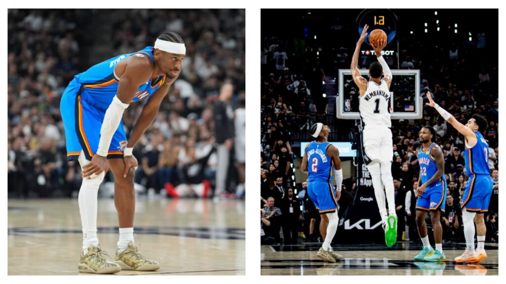 Oklahoma City Thunder's Shai Gilgeous-Alexander & San Antonio Spurs' Victor Wembanyama