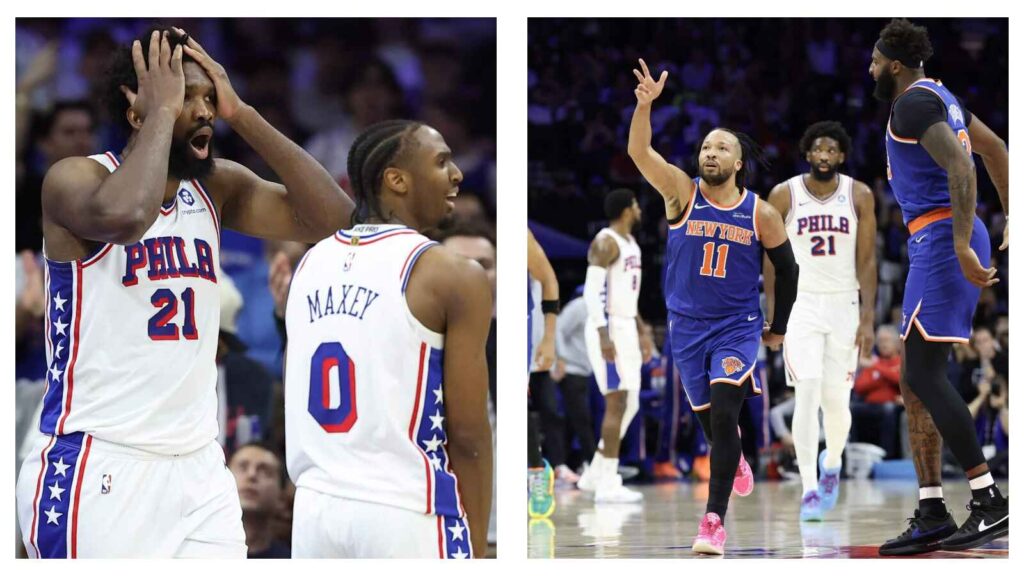 Philadelphia 76ers and New York Knicks