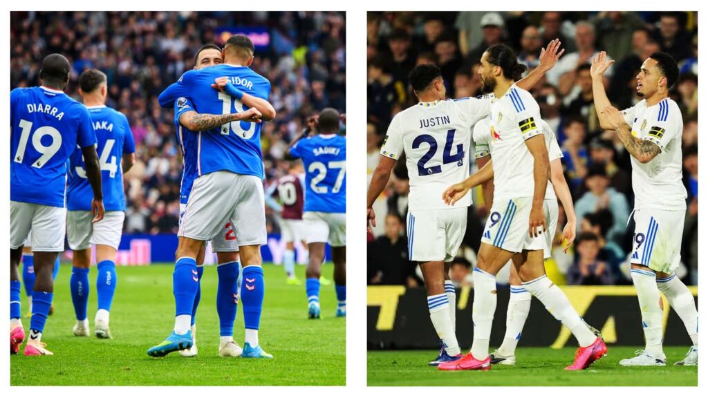 Sunderland and Leeds players