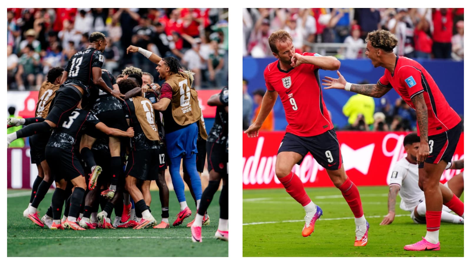 Canada vs South Africa & England's Harry Kane and Nico O'Reilly