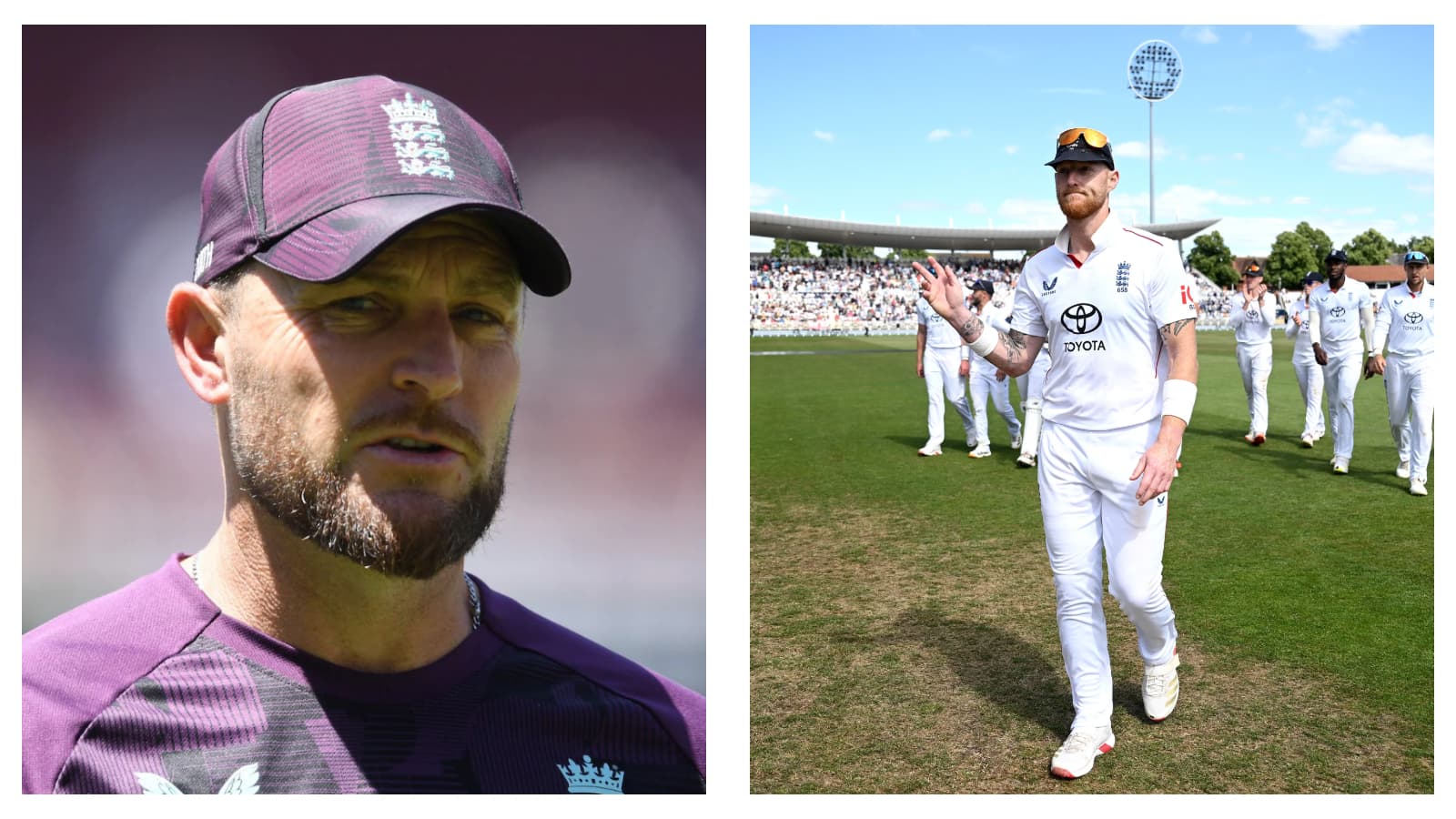 England head coach Brendon McCullum & captain Ben Stokes