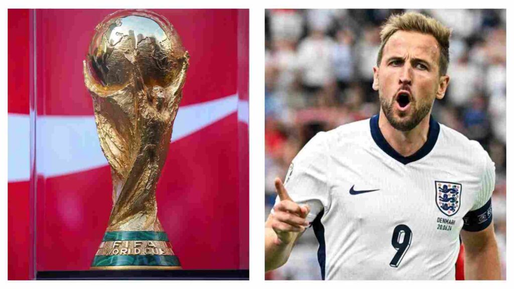 FIFA World Cup trophy Harry Kane England