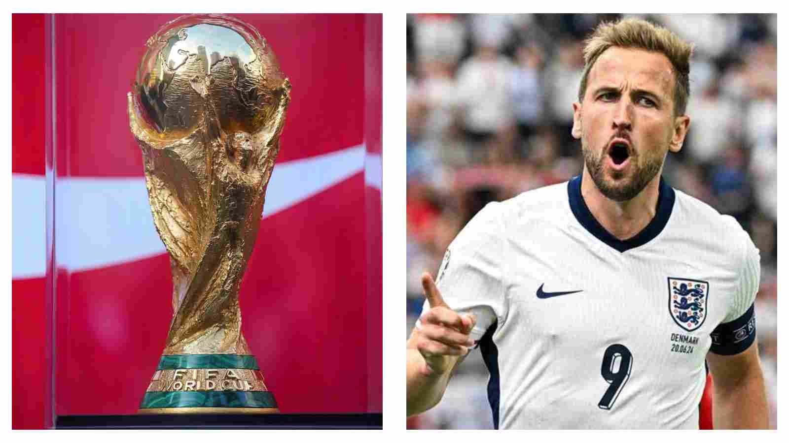 FIFA World Cup trophy Harry Kane England