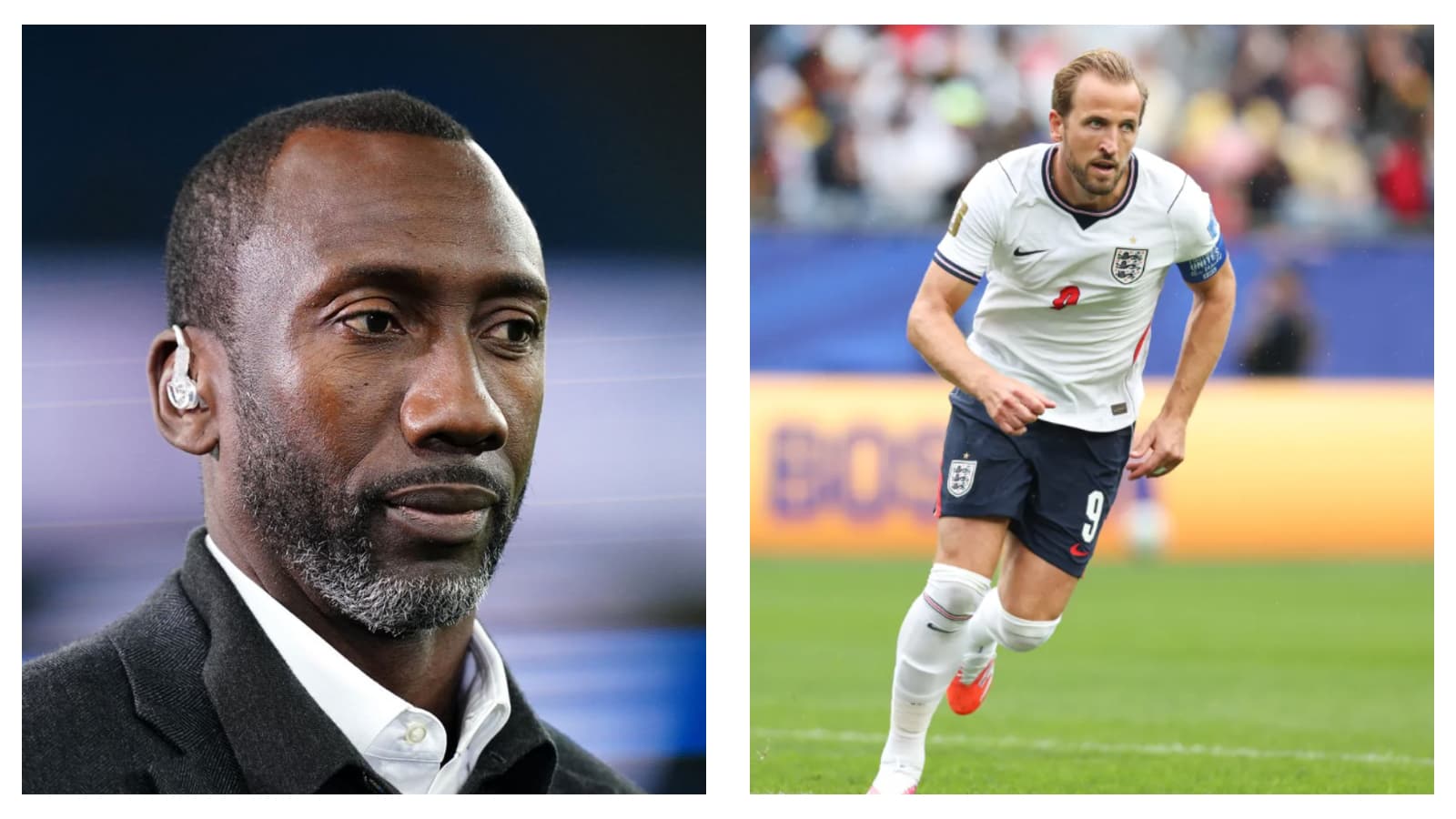 Jimmy Floyd Hasselbaink & England captain Harry Kane