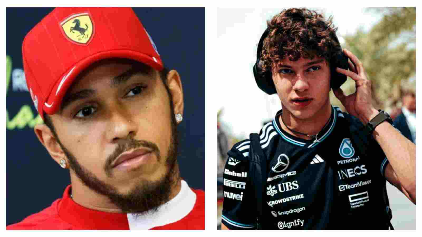 Lewis Hamilton and Kimi Antonelli