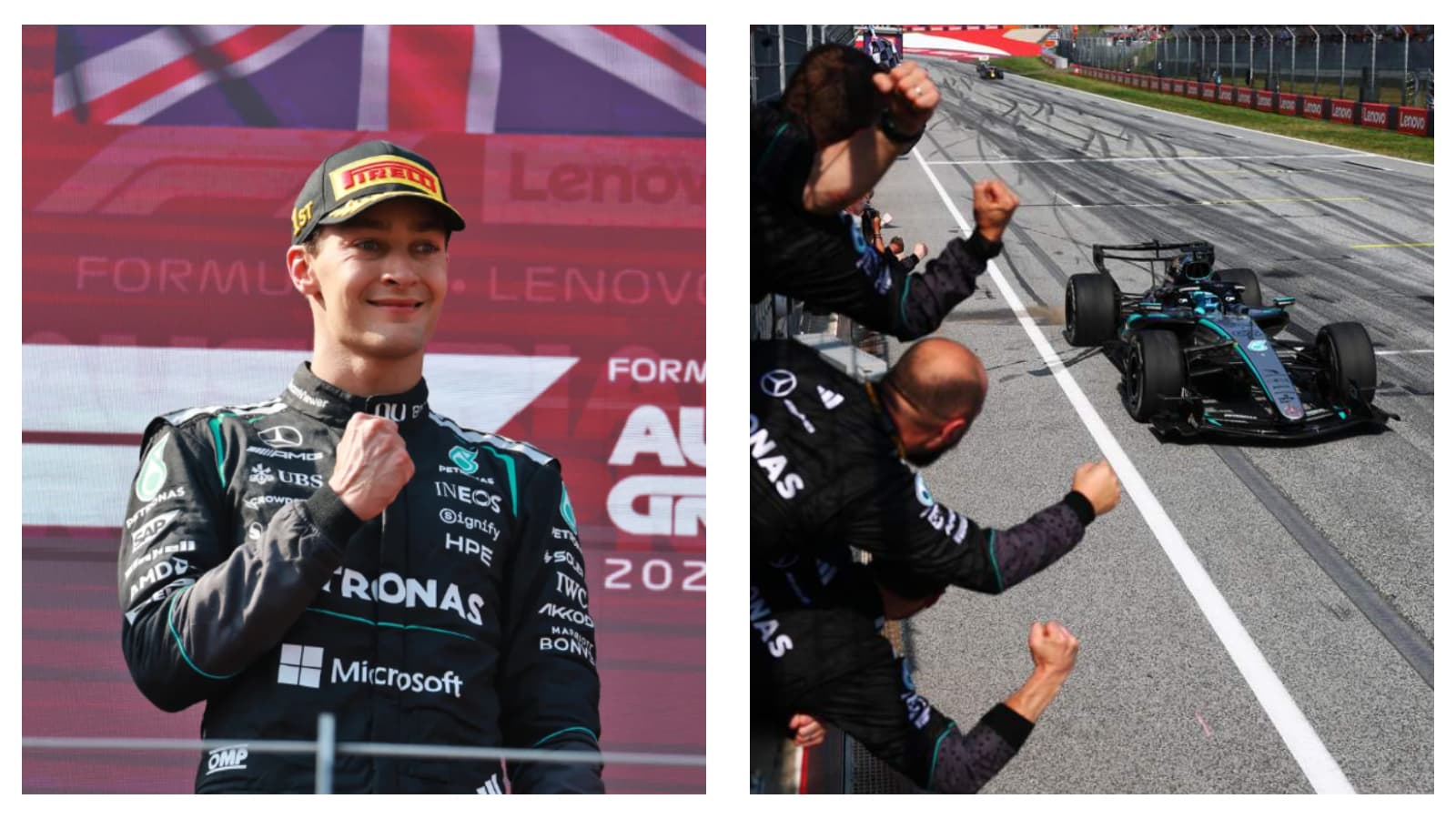 Mercedes driver George Russell & the Austrian GP