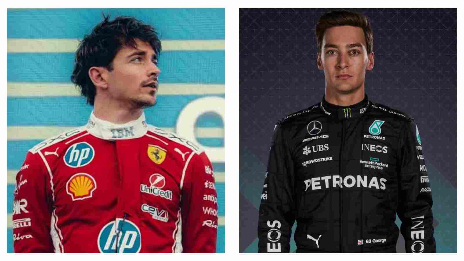 Charles Leclerc and George Russell
