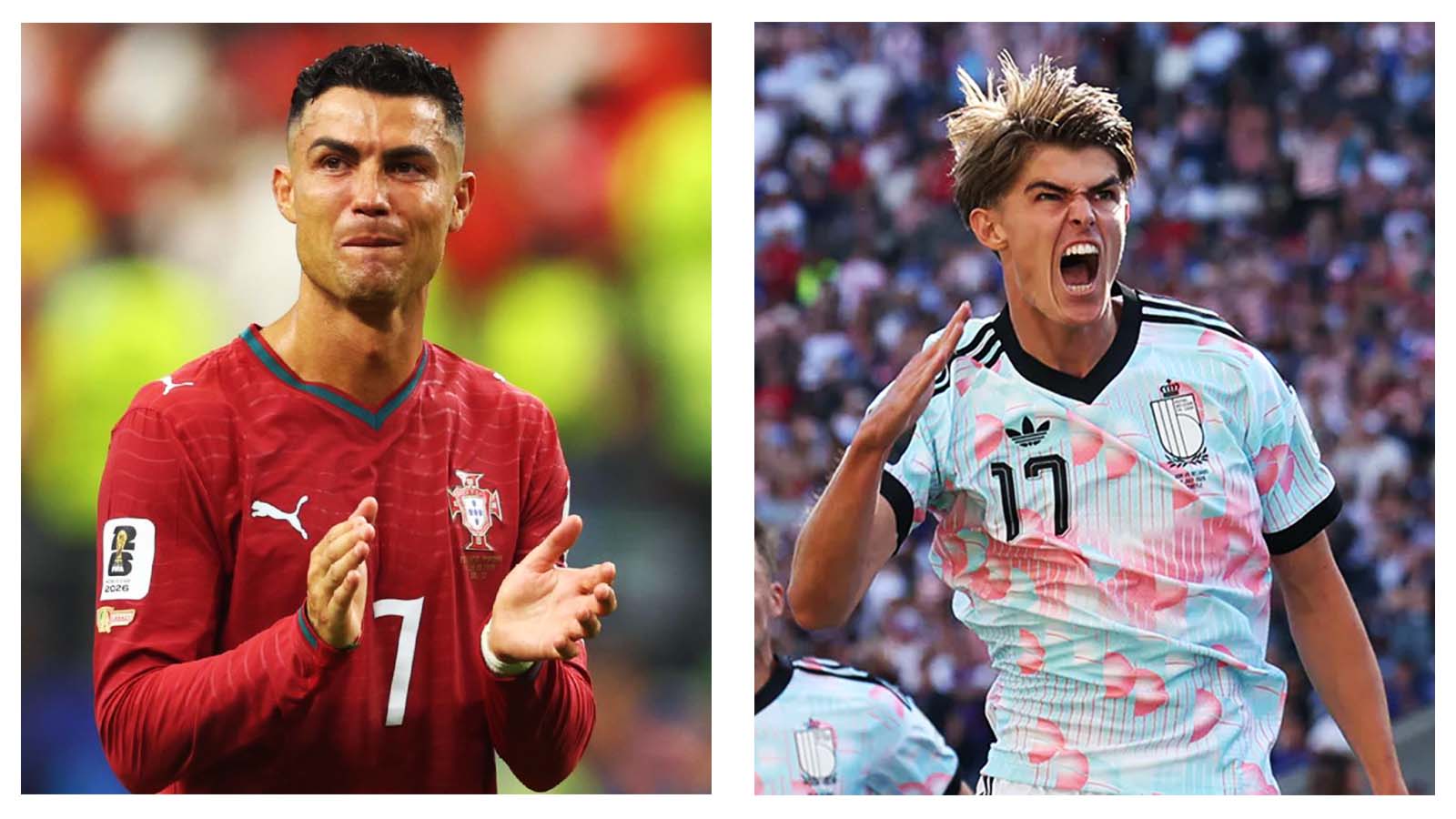 Cristiano Ronaldo and Charles de Ketelaere at WC '26