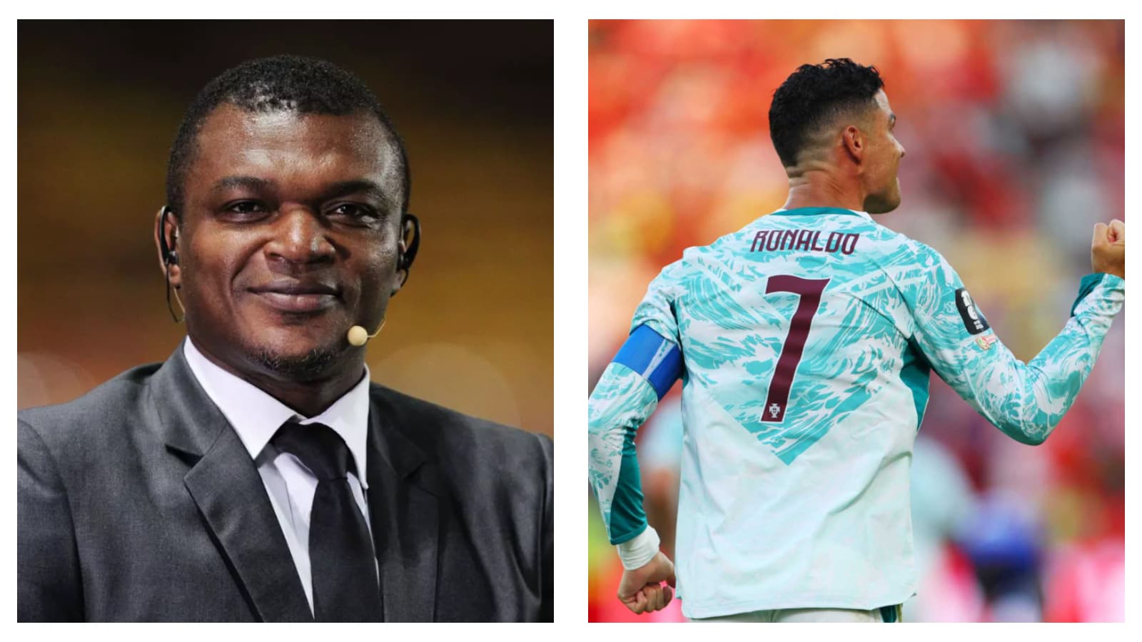 Former France defender Marcel Desailly and Portugal star Cristiano Ronaldo