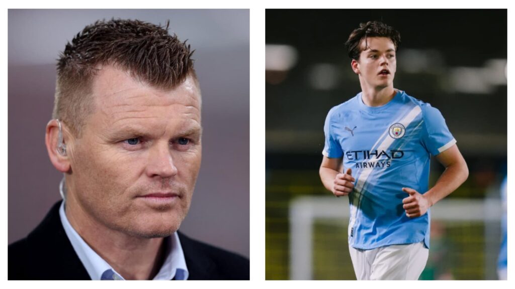 Former Norway defender John Arne Riise and Man City's Sverre Halseth Nypan