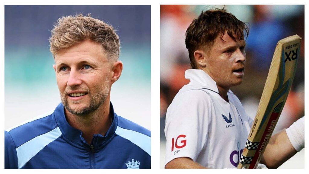 Joe Root and Ollie Pope for England