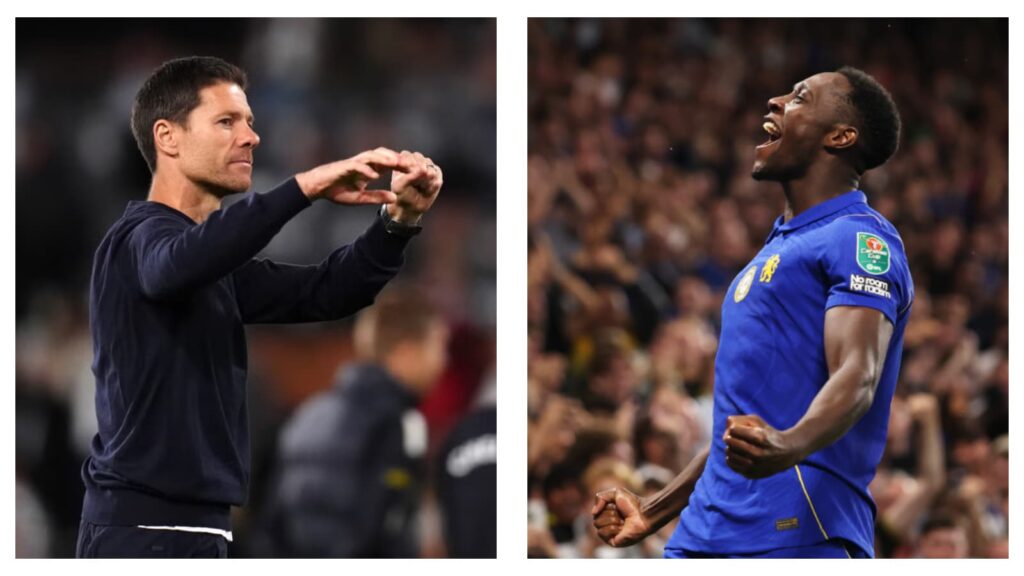 Manager Xabi Alonso and goalscorer Danny Welbeck in Chelsea's win over Luton