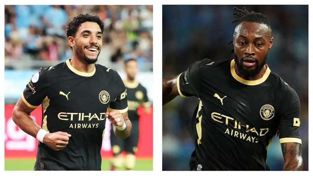 Omar Marmoush and Antoine Semenyo pre-season for Man City