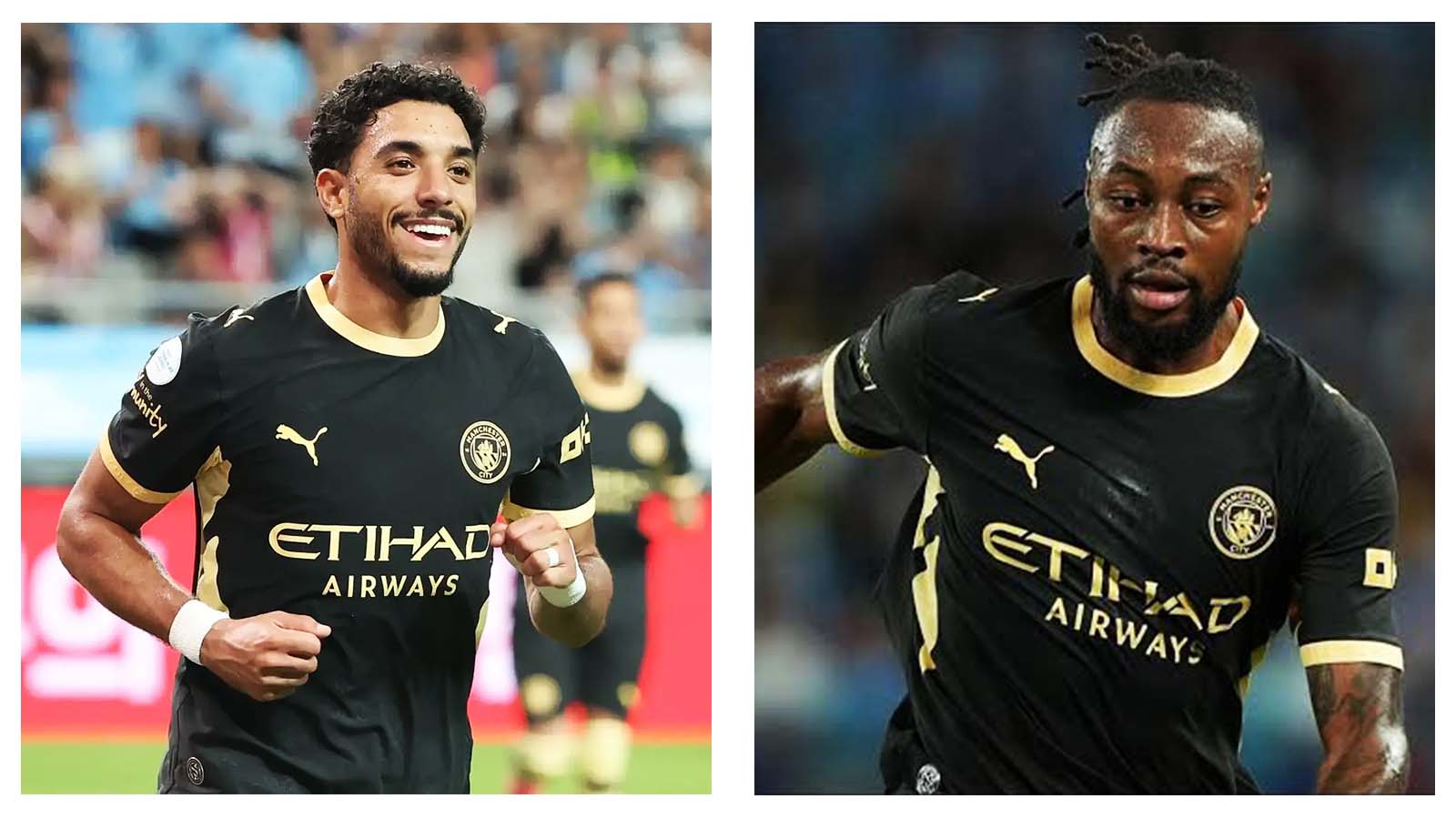 Omar Marmoush and Antoine Semenyo pre-season for Man City