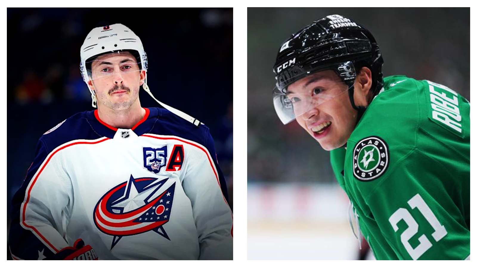 Zach Werenski Columbus Blue Jackets and Jason Robertson Dallas Stars