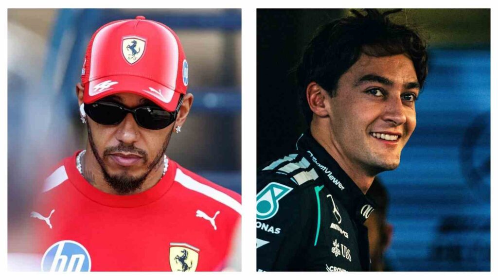 Lewis Hamilton has set his sights on George Russell as he looks to finish his first Formula 1 season with Ferrari on a positive note.
