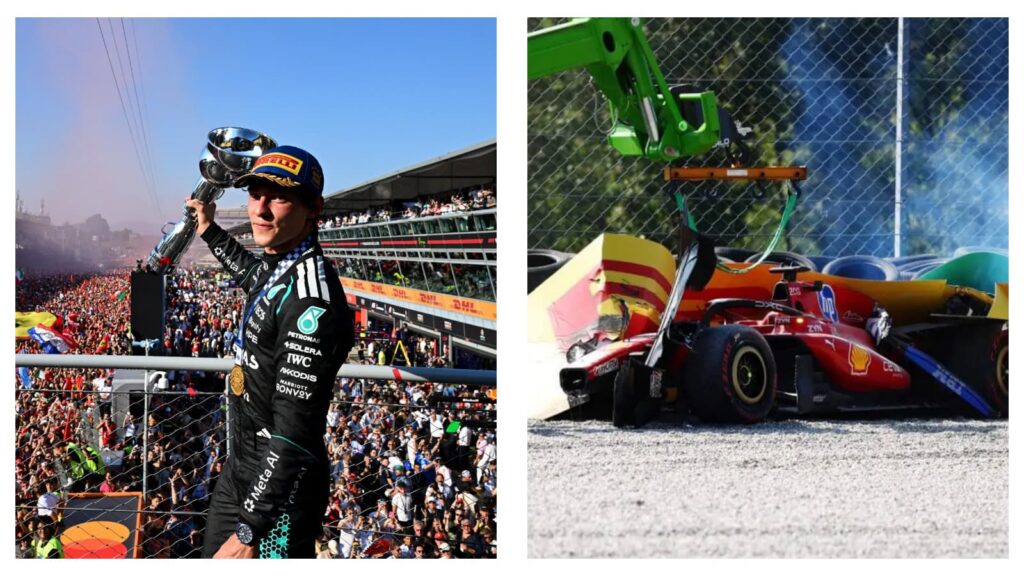 Kimi Antonelli wins the 2026 Italian GP while Ferrari suffer major crash